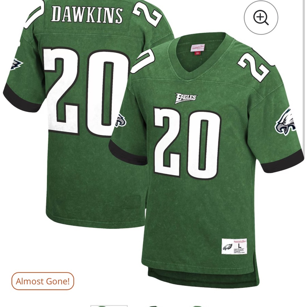 Mitchell & Ness Green Philadelphia Eagles Jersey